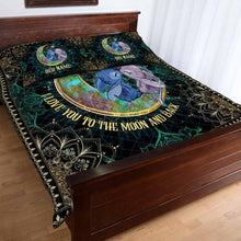 Load image into Gallery viewer, Personalized I Love You To The Moon And Back Quilt Set - Unique Couple Gift
