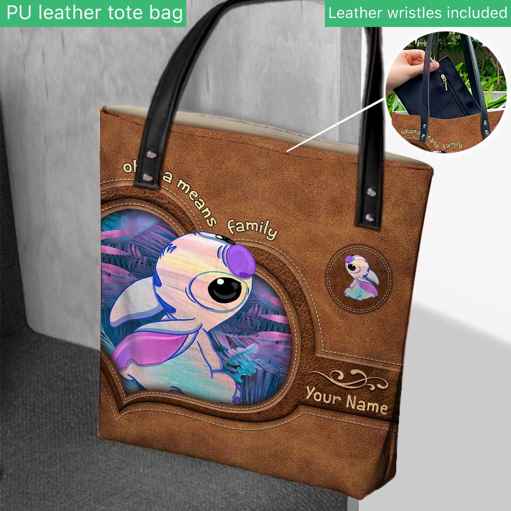 Personalized Ohana Means Family Tote Bag Custom Name Gift
