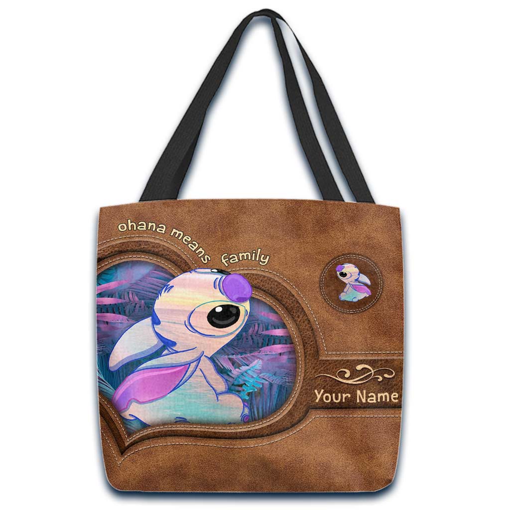 Personalized Ohana Means Family Tote Bag Custom Name Gift