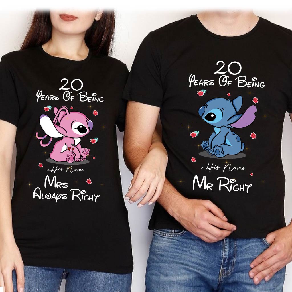Personalized Couple T-shirt & Hoodie His & Hers Ohana Gift