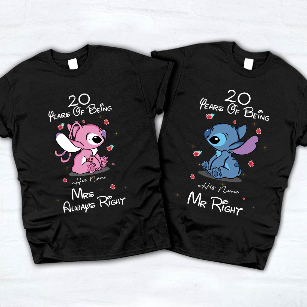 Personalized Couple T-shirt & Hoodie His & Hers Ohana Gift
