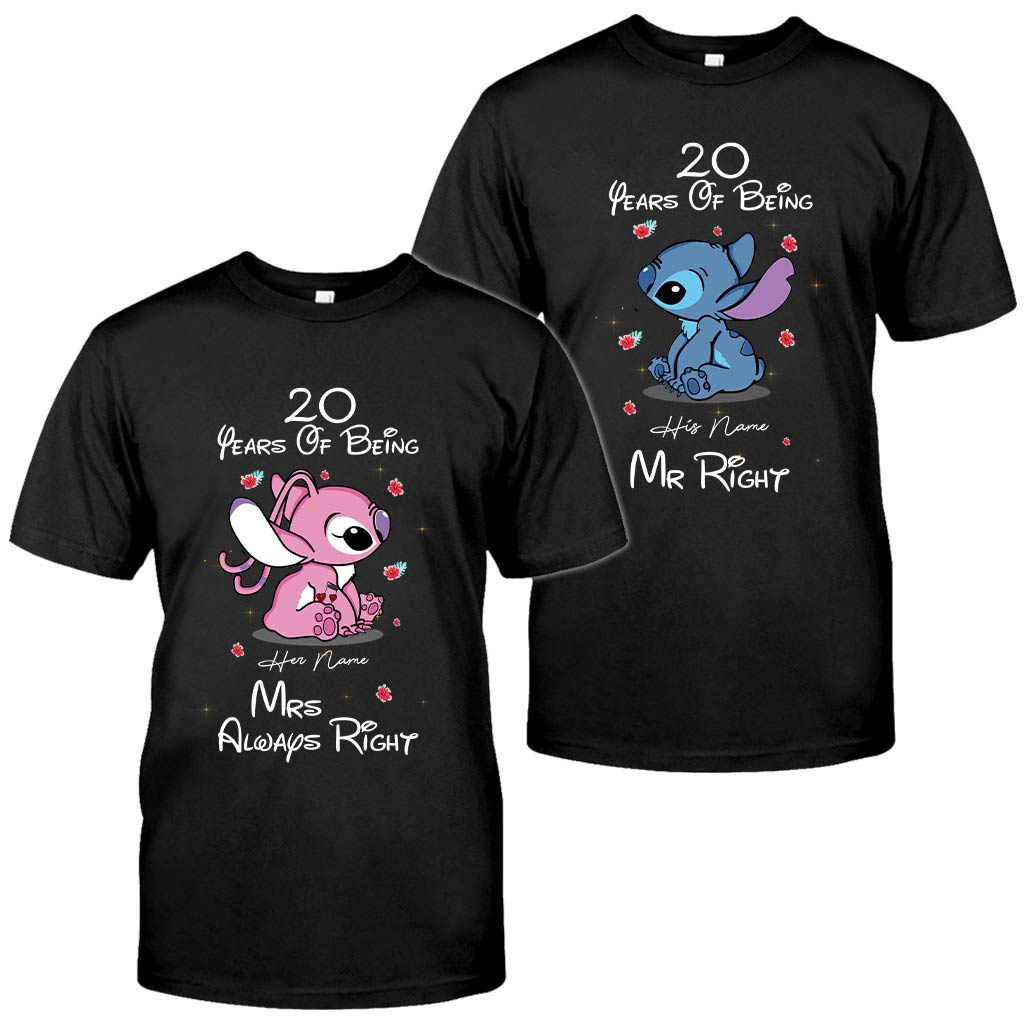 Personalized Couple T-shirt & Hoodie His & Hers Ohana Gift