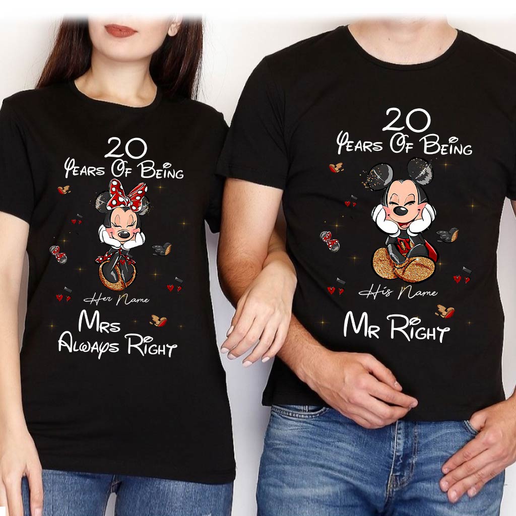 Personalized Couple T-shirt & Hoodie Custom Name Gift Idea