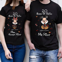 Load image into Gallery viewer, Personalized Couple T-shirt &amp; Hoodie Custom Name Gift Idea
