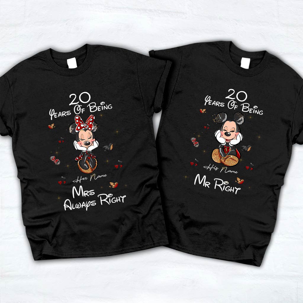 Personalized Couple T-shirt & Hoodie Custom Name Gift Idea