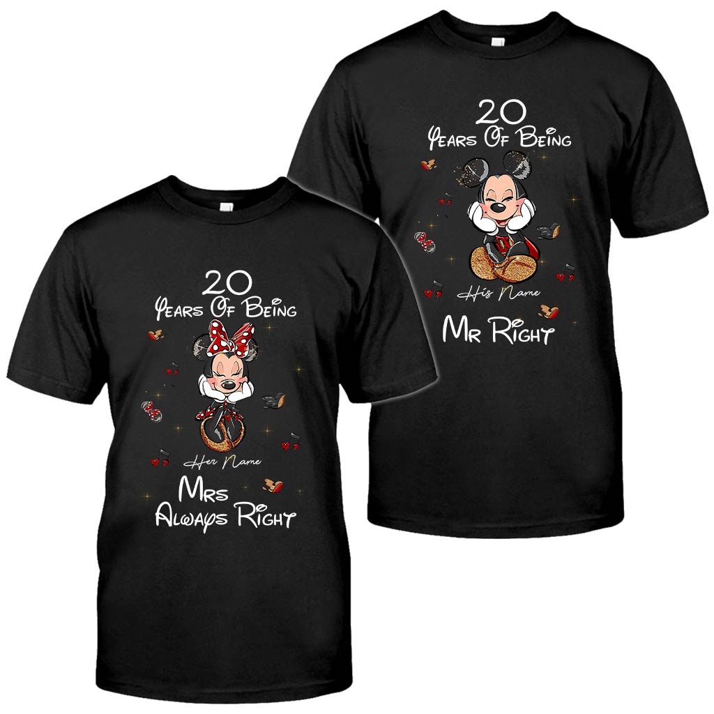 Personalized Couple T-shirt & Hoodie Custom Name Gift Idea