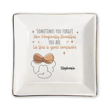 Load image into Gallery viewer, Personalized Jewelry Dish with Inspirational Quote for Mom
