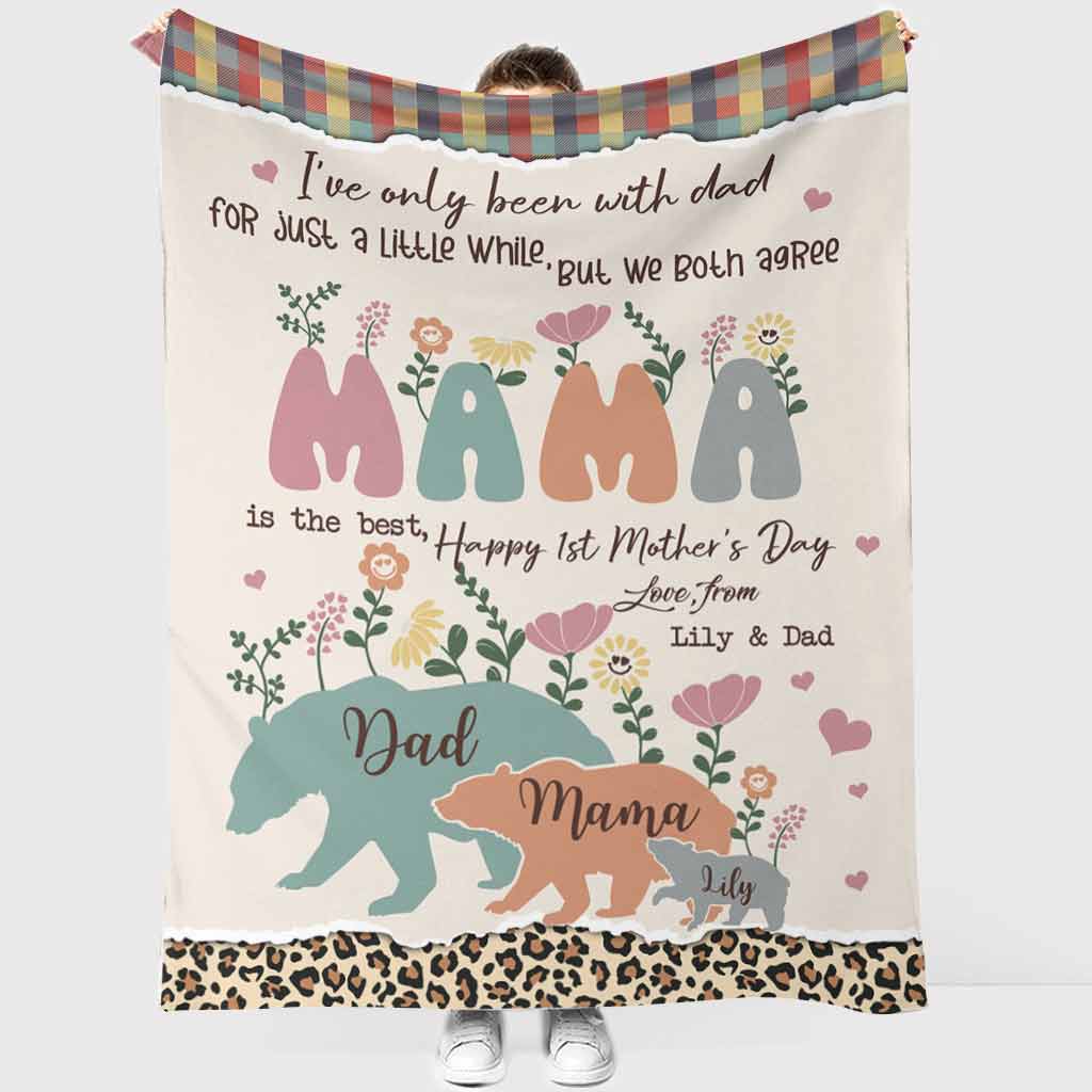 Personalized Mother's Day Blanket Custom Family Design Gift