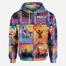 Load image into Gallery viewer, Personalized African American Hoodie and Leggings Set - Customizable Dream Like Martin Rise Like Maya Gift
