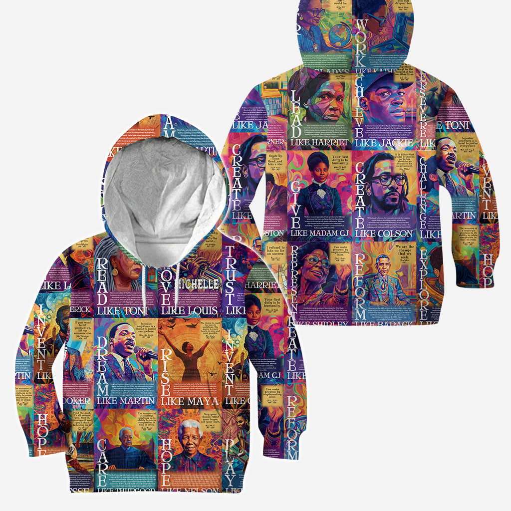 Personalized African American Hoodie and Leggings Set - Customizable Dream Like Martin Rise Like Maya Gift