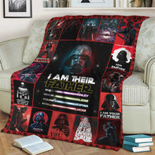 Load image into Gallery viewer, Personalized Star Wars Blanket for Father's Day Gift Idea
