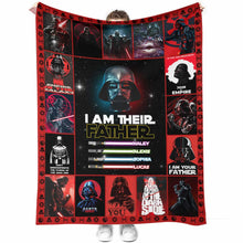 Load image into Gallery viewer, Personalized Star Wars Blanket for Father's Day Gift Idea
