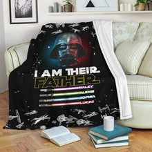Load image into Gallery viewer, Personalized I Am Their Father Blanket Custom Names Gift for Dad
