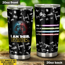 Load image into Gallery viewer, Personalized Star Wars Tumbler Custom Name Gift for Dad

