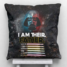 Load image into Gallery viewer, Personalized Star Wars Throw Pillow Custom Names Gift for Dad
