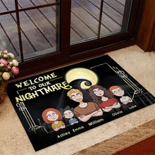 Load image into Gallery viewer, Personalized Welcome To Our Nightmare Doormat Custom Family Gift
