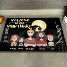 Load image into Gallery viewer, Personalized Welcome To Our Nightmare Doormat Custom Family Gift
