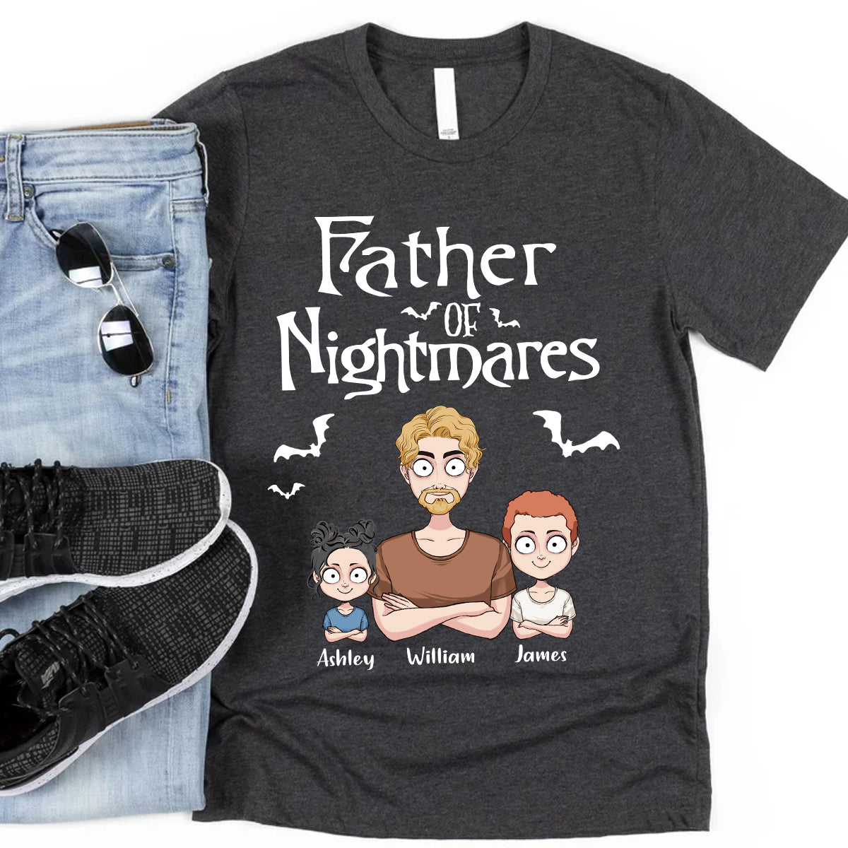 Personalized Father Of Nightmares T-Shirt & Hoodie for Dad