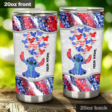 Load image into Gallery viewer, Personalized 4th of July Ohana Tumbler Custom Name Gift
