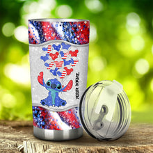 Load image into Gallery viewer, Personalized 4th of July Ohana Tumbler Custom Name Gift
