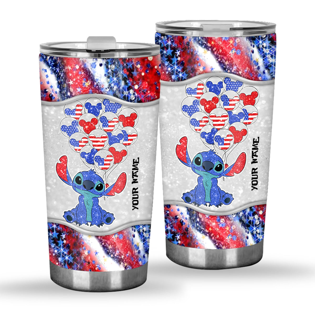Personalized 4th of July Ohana Tumbler Custom Name Gift