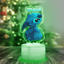 Load image into Gallery viewer, Personalized Ohana Shaped Plaque Light Base Custom Name Gift
