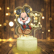 Load image into Gallery viewer, Personalized Believe In Magic Mouse Ears Custom LED Light Plaque
