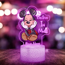 Load image into Gallery viewer, Personalized Believe In Magic Mouse Ears Custom LED Light Plaque
