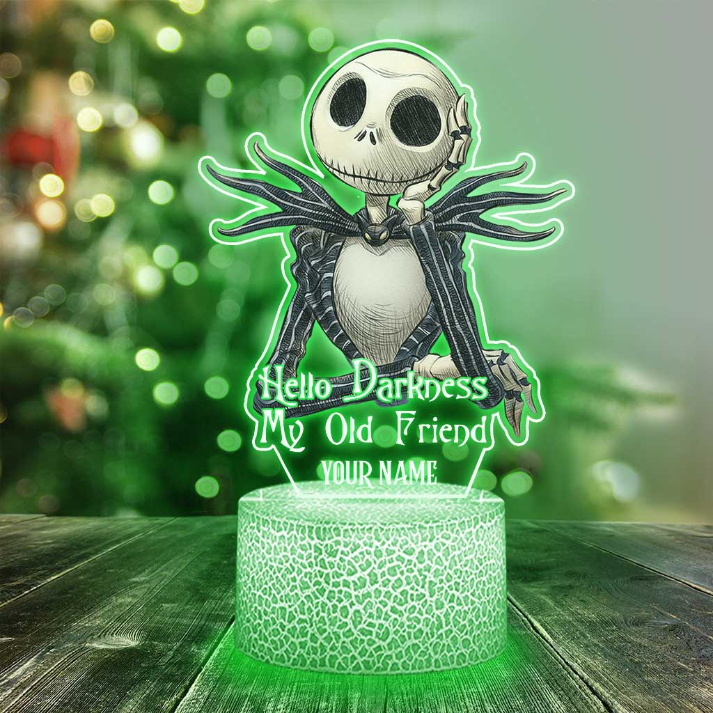 Personalized Nightmare Shaped Plaque Light Base Custom Name Gift