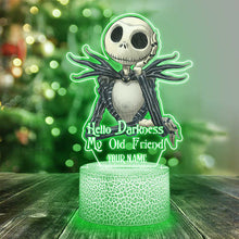 Load image into Gallery viewer, Personalized Nightmare Shaped Plaque Light Base Custom Name Gift

