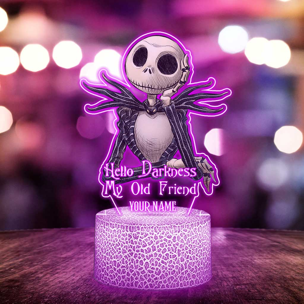 Personalized Nightmare Shaped Plaque Light Base Custom Name Gift