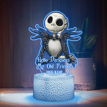 Load image into Gallery viewer, Personalized Nightmare Shaped Plaque Light Base Custom Name Gift
