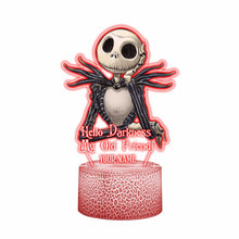 Load image into Gallery viewer, Personalized Nightmare Shaped Plaque Light Base Custom Name Gift
