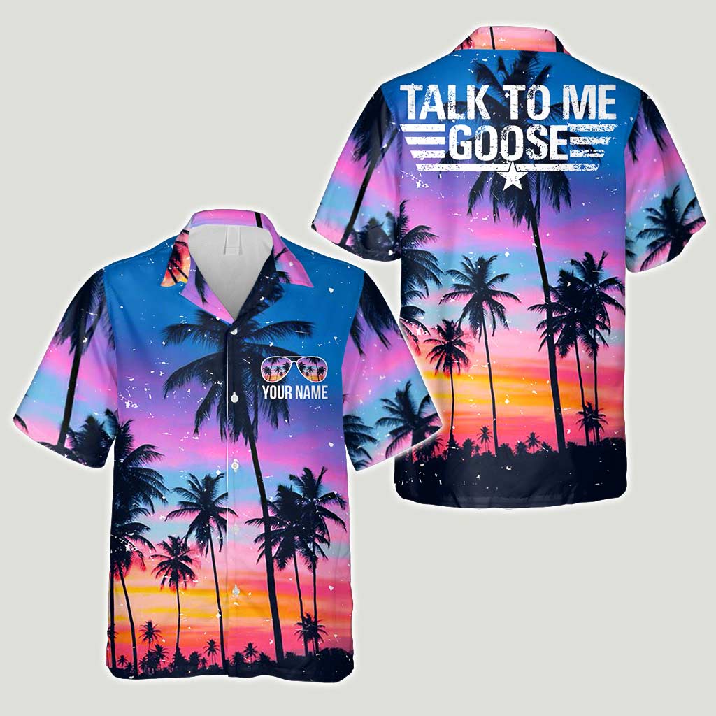 Personalized Top Gun Hawaiian Shirt Custom Name Gift