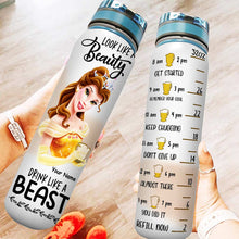 Load image into Gallery viewer, Personalized Water Tracker Bottle with Infuser for Hydration Gift
