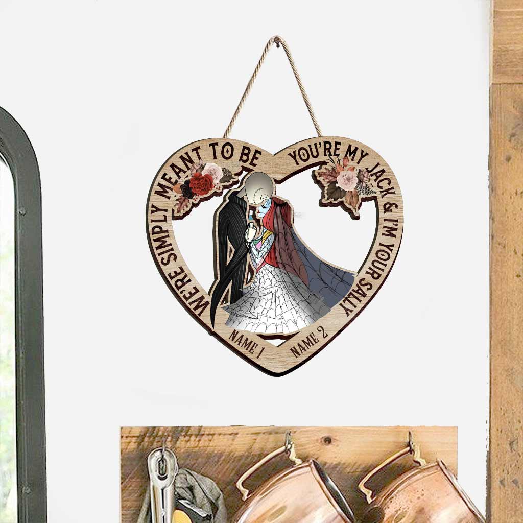 Personalized Nightmare Before Christmas Wood Sign Unique Couple Gift for Wedding Anniversary