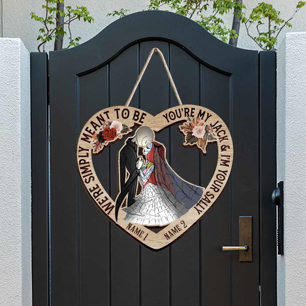 Personalized Nightmare Before Christmas Wood Sign Unique Couple Gift for Wedding Anniversary
