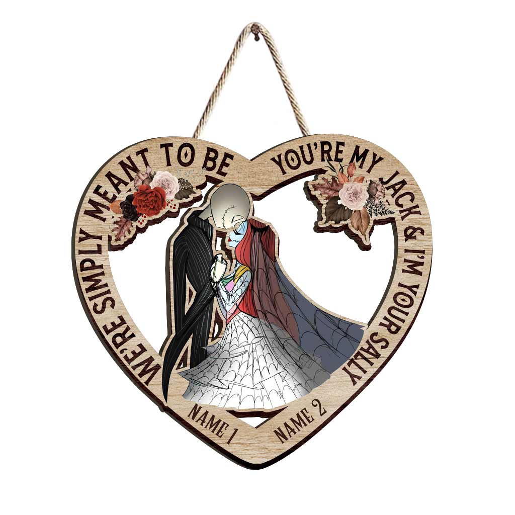 Personalized Nightmare Before Christmas Wood Sign Unique Couple Gift for Wedding Anniversary
