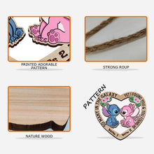 Load image into Gallery viewer, Personalized Heart-Shaped Wood Sign Custom Names Ohana Gift
