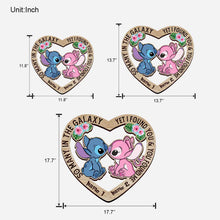 Load image into Gallery viewer, Personalized Heart-Shaped Wood Sign Custom Names Ohana Gift
