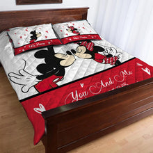 Load image into Gallery viewer, Personalized Mouse Quilt Set for Couples | Unique Valentine Gift

