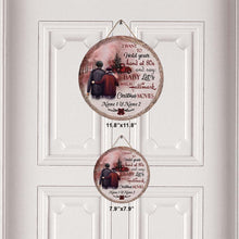 Load image into Gallery viewer, Personalized Round Wood Sign Custom Name Gift for Couples
