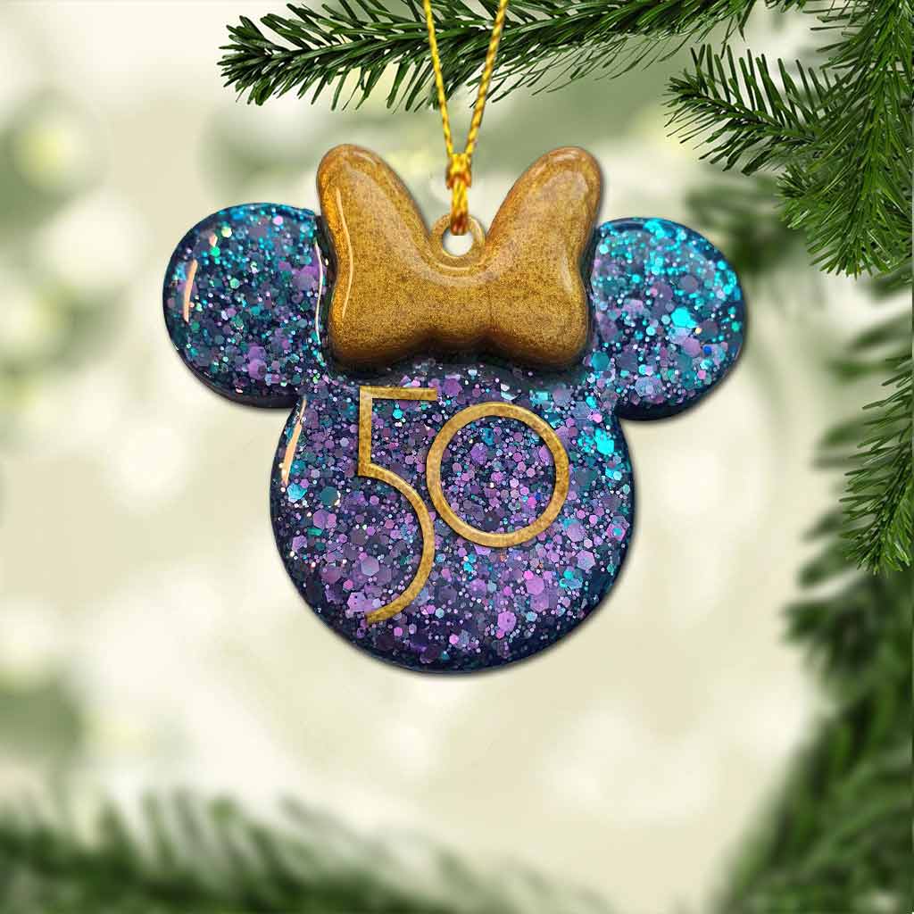 Personalized 50th Anniversary Mickey Mouse Ornament Custom Gift
