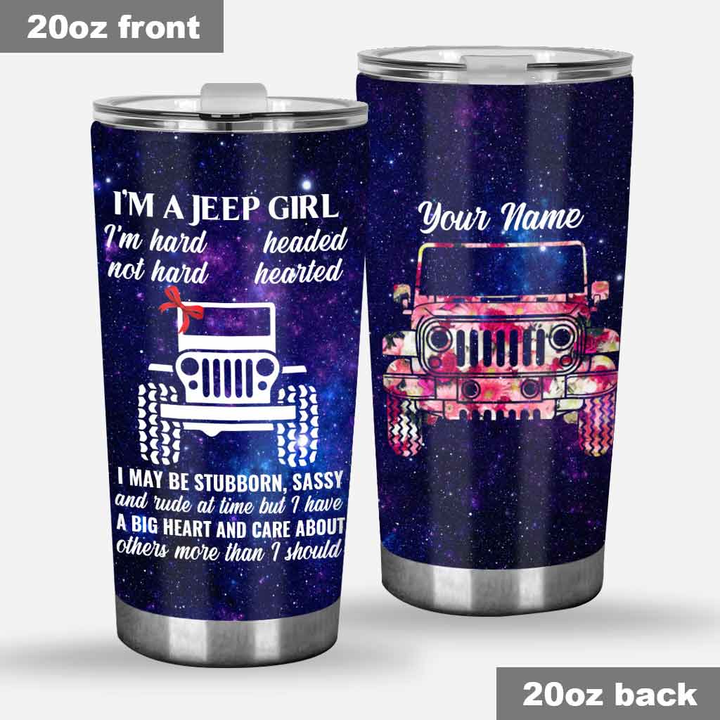 Personalized Jeep Girl Tumbler Custom Name 20oz Drinkware Gift