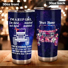 Load image into Gallery viewer, Personalized Jeep Girl Tumbler Custom Name 20oz Drinkware Gift
