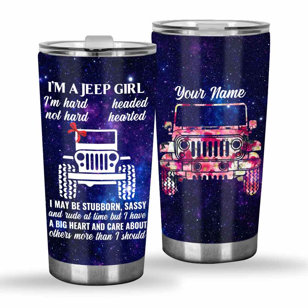 Personalized Jeep Girl Tumbler Custom Name 20oz Drinkware Gift