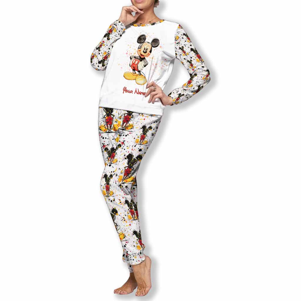 Personalized Mouse Pajamas Set Custom Name Gift for Kids