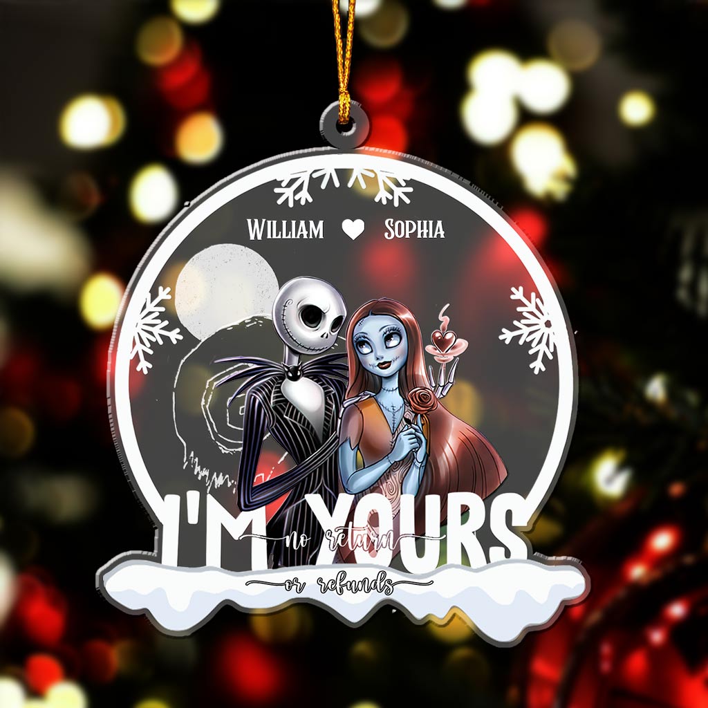 Personalized Transparent Christmas Ornament Custom Couple Gift