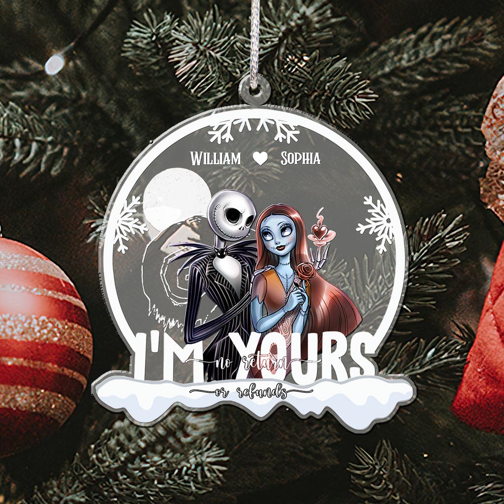 Personalized Transparent Christmas Ornament Custom Couple Gift