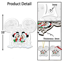Load image into Gallery viewer, Personalized Love Forever Mouse Couple Transparent Ornament Gift
